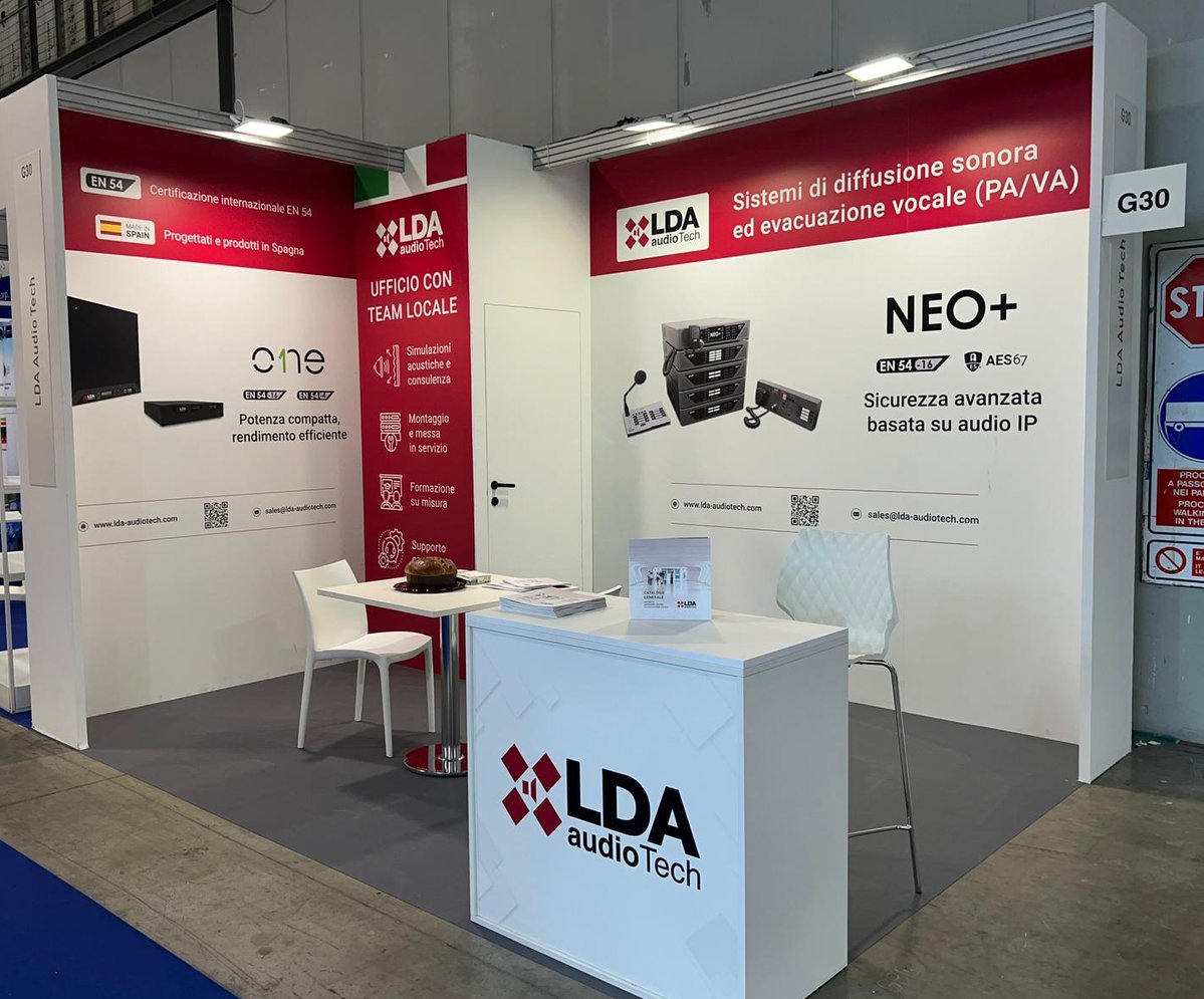 LDAAudioTech's tweet image. @SICUREZZA2023 2025 è in pieno svolgimento! 🚀

Siamo pronti al padiglione 5, stand G30, per parlare di protezione antincendio intelligente, soluzioni PA/VA integrate e gestione efficiente di ambienti #EN54.

Passa a trovarci e scopri di più. 

#LDA #LDAAudioTech #Sicurezza2025