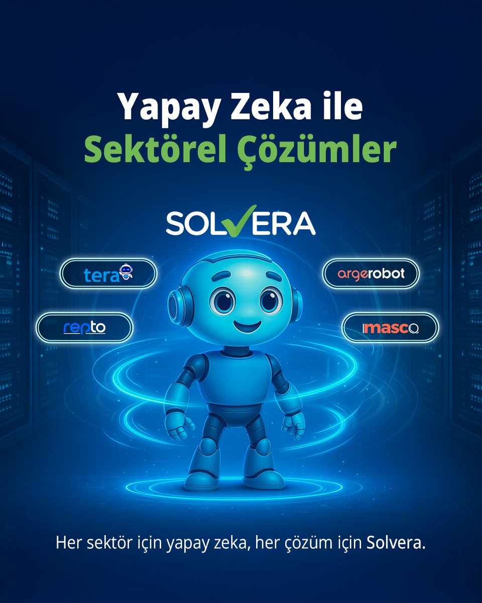 solverayazilim's tweet photo. Yapay Zeka ile Sektörel Çözümler🧠🦾

🔹️Tera
🔹️ArgeraRobot
🔹️Repto
🔹️Masco

Her sektör için yapay zeka, her çözüm için Solvera.✨️
.
.
AI-Powered Industry Solutions 🧠🦾

🔹️ Tera
🔹️ ArgeraRobot
🔹️ Repto
🔹️ Masco
AI for every industry, Solvera for every solution. https://t.co/J1wbb3Z0Op