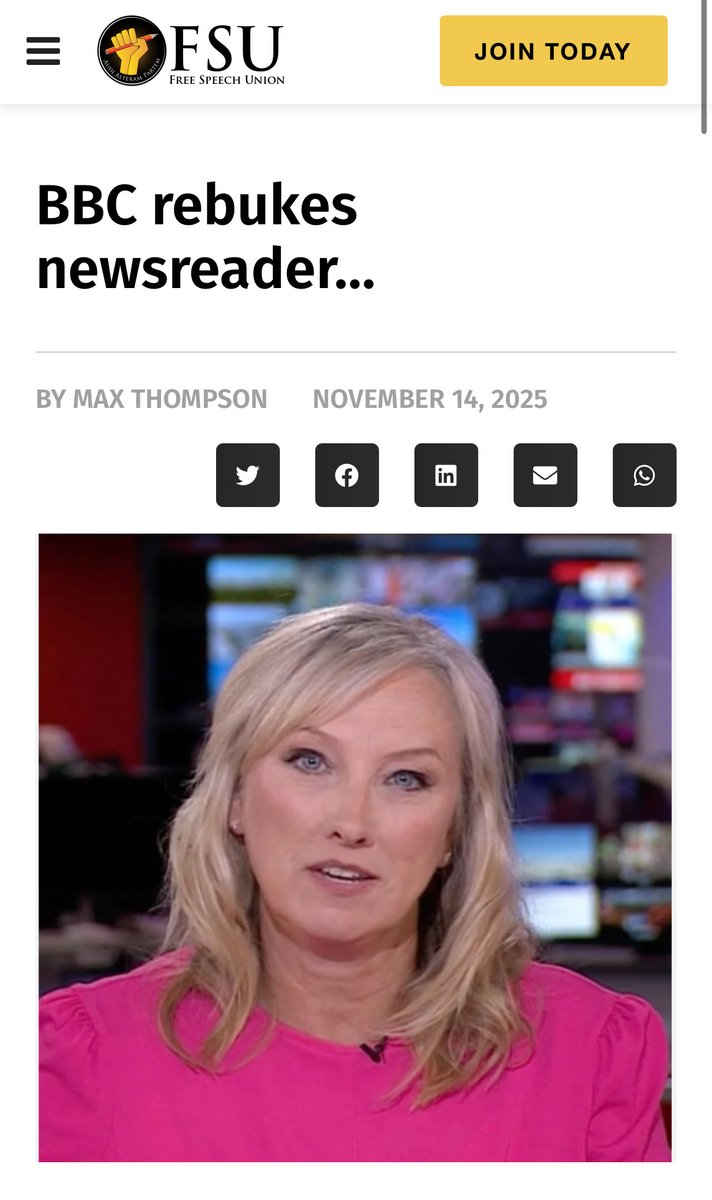 SpeechUnion's tweet image. Holding gender-critical views is protected under the Equality Act and should not warrant disciplinary action in any workplace.

BBC newsreader Martine Croxall was rebuked by the Beeb after she made a facial expression, departed from her autocue, and corrected the term “pregnant…