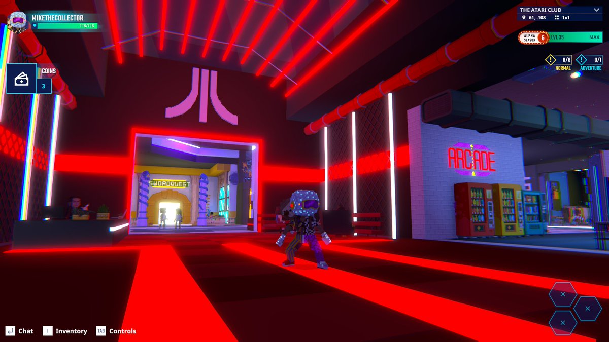 This Atari Corridor needs some elevator music <a href="/TheSandboxGame/">The Sandbox</a>  tsbga.me/TheSandbox
