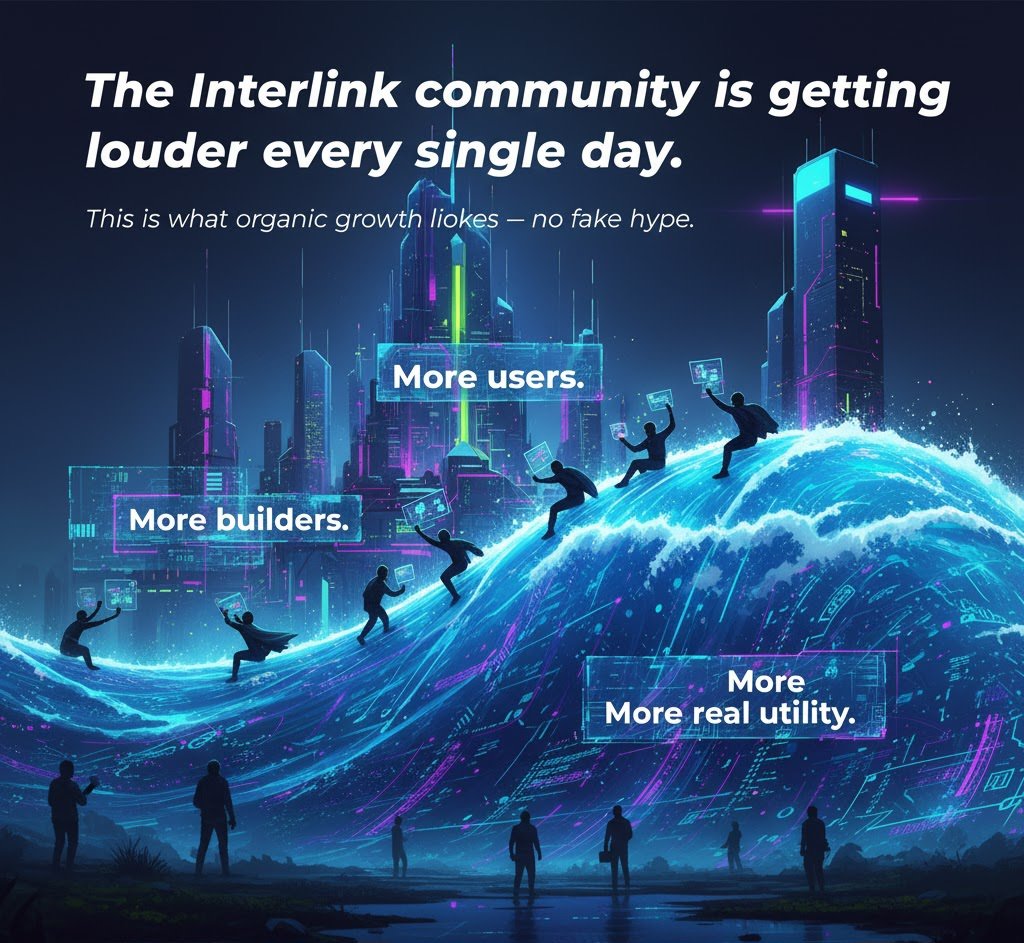 Gizie_express's tweet photo. The Interlink community is getting louder every single day.
More users. More builders. More real utility.
This is what organic growth looks like — no fake hype.
Join the wave or get left behind.#InterLink #ITLG #ITL #ITLX https://t.co/vLMC7k2YNY