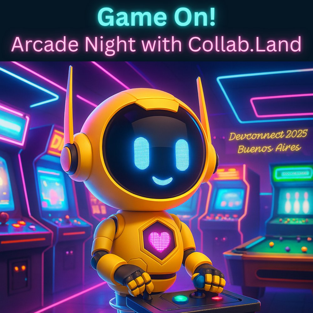 Collab_Land_'s tweet image. 🕹️ Game On! Arcade Night with CollabLand!

If you’re in Buenos Aires for #Devconnect2025, come wrap the week with us - arcade games, food, tokens, prizes, and good vibes.

📅 Sat Nov 22 | 🕗 7:30pm - 12am
📍 Acatraz Arcade
🎯 RSVP: luma.com/7c2nsm0i

✨ See you there!
