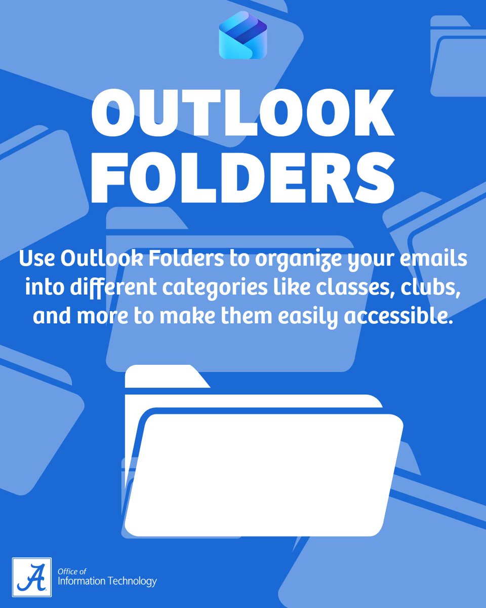 OITatUA's tweet image. File your old emails aways with Outlook Folders