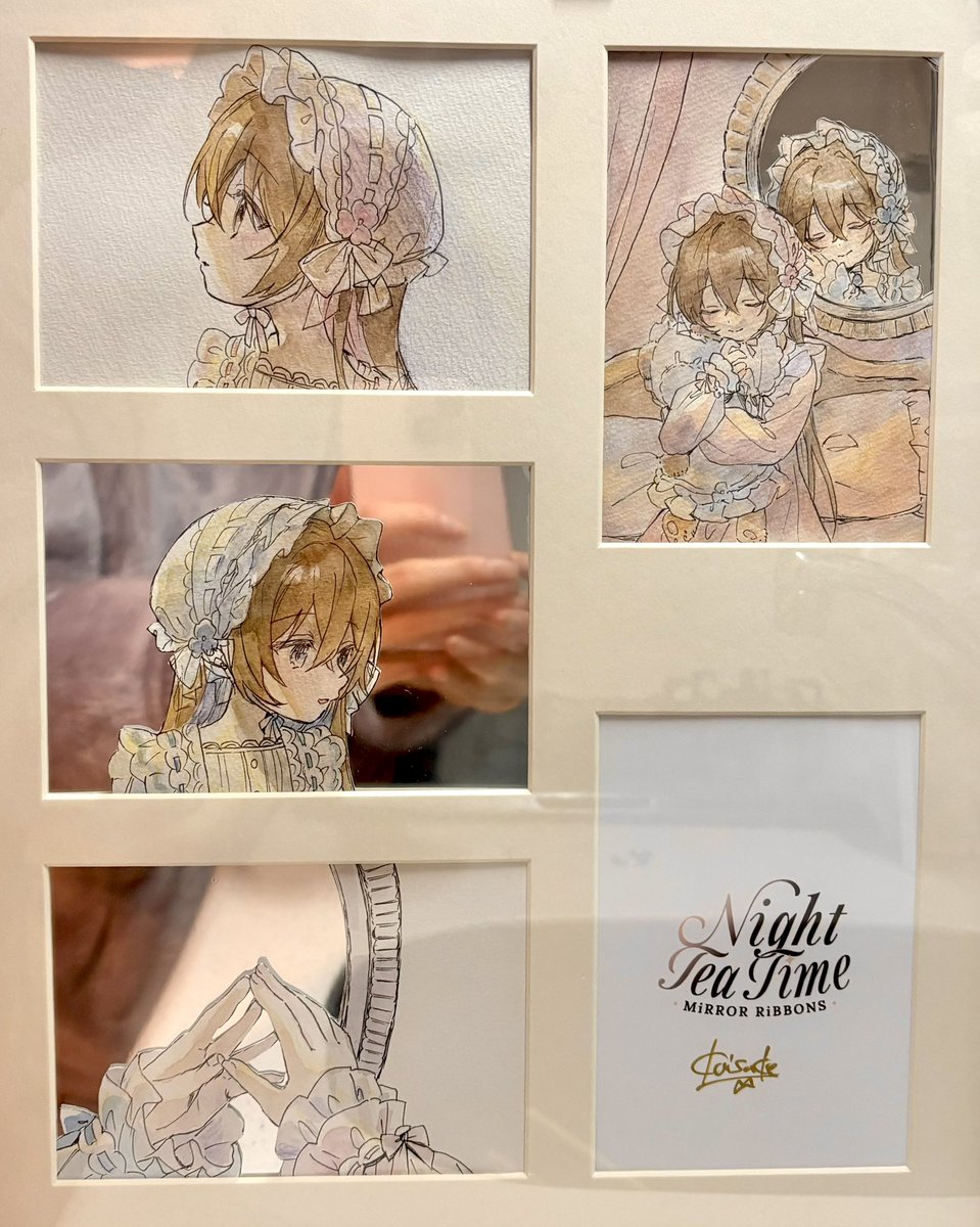 原画できた〜
ミラー部分写真撮るの大変だったけど良い感じ🪞🎀 