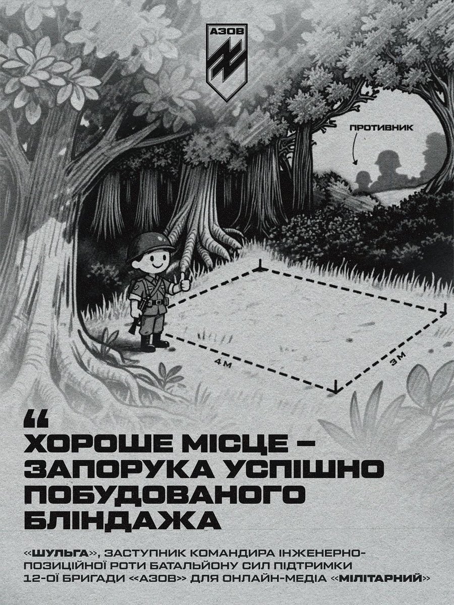 mil_in_ua's tweet image. ☝️ Хороший бліндаж починається задовго до того, як у землю входить перша лопата.

Підготовка, рекогностування, аналіз сектору, правильний інструмент і ретельне маскування — це основа безпечної позиції, яка не засвітиться в перші ж години.

Автор блогу, друг «Шульга», заступник…