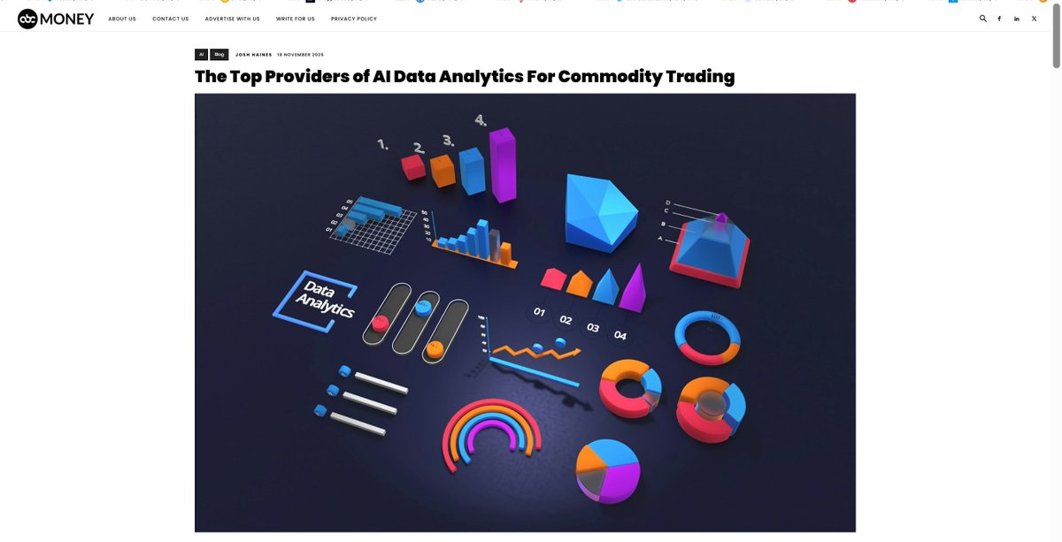 PermutableAI's tweet image. Find out why we&apos;re ranked one of &quot;The Top Providers of AI Data Analytics For Commodity Trading&quot; according to ABC Money: 

abcmoney.co.uk/2025/11/the-to…

#commodities #commoditytrading #globalmarkets #fintech #fintwit