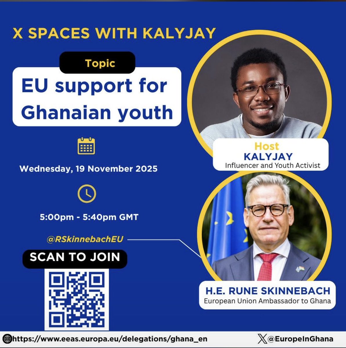 Please join to engage with the EU Ambassador to Gana

<a href="/EUinGHANA/">EG</a>