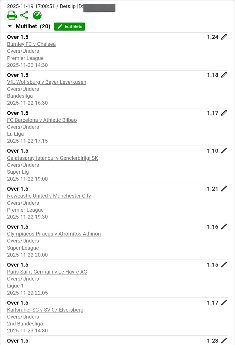 xo_Michaelvino's tweet image. Code | BW224CB62E

🗓 22nd - 23rd November
Weekend Fixtures | Over 1.5 Goals Predictions‼️🔥 
🔁Retweet for others lets eat 🍏🍏🍏