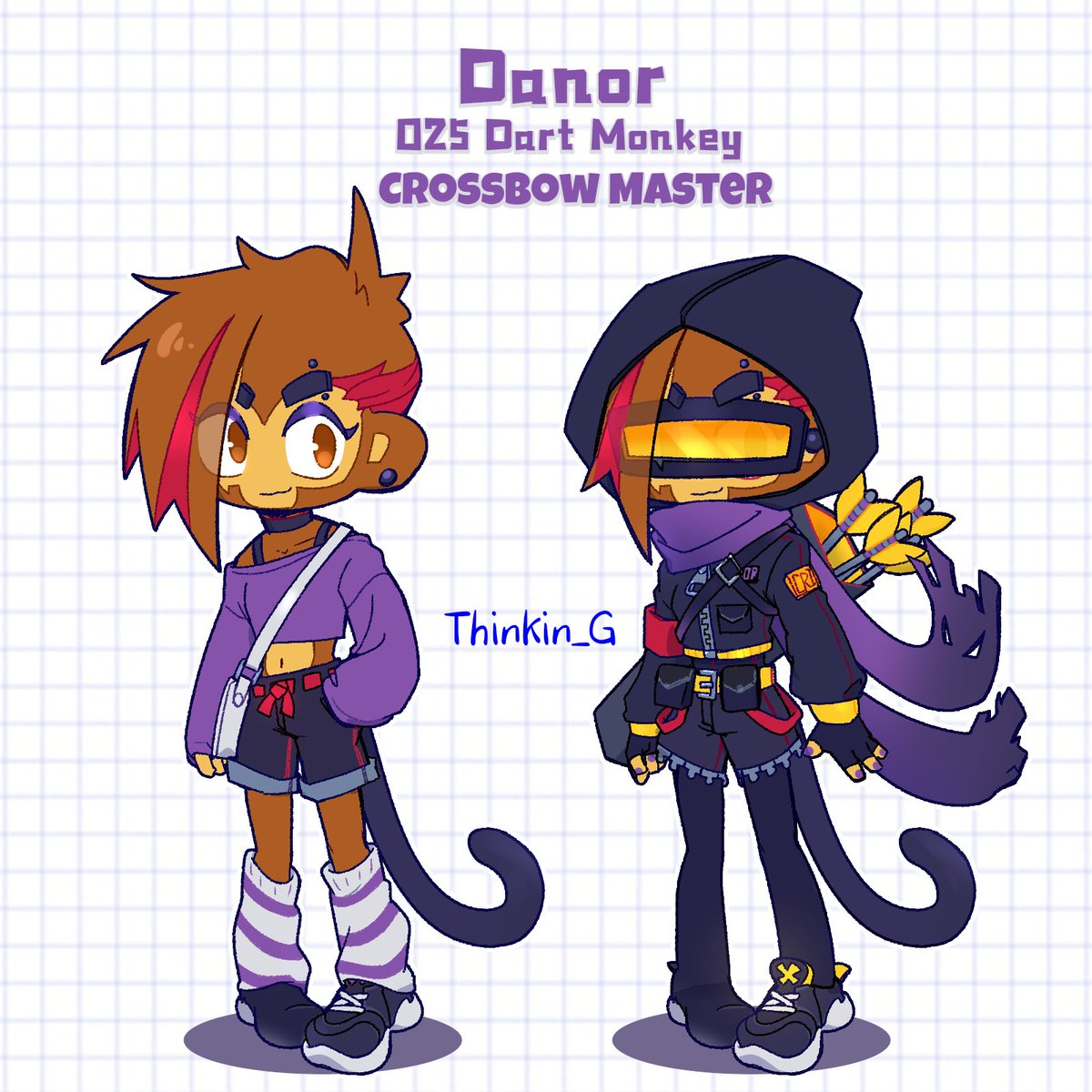 Thinkin_G0230's tweet photo. I finally updated my XBM/ Sharp Shooter oc——Danor's ref.
#bloons #bloonsoc https://t.co/ExA9WzJOyI