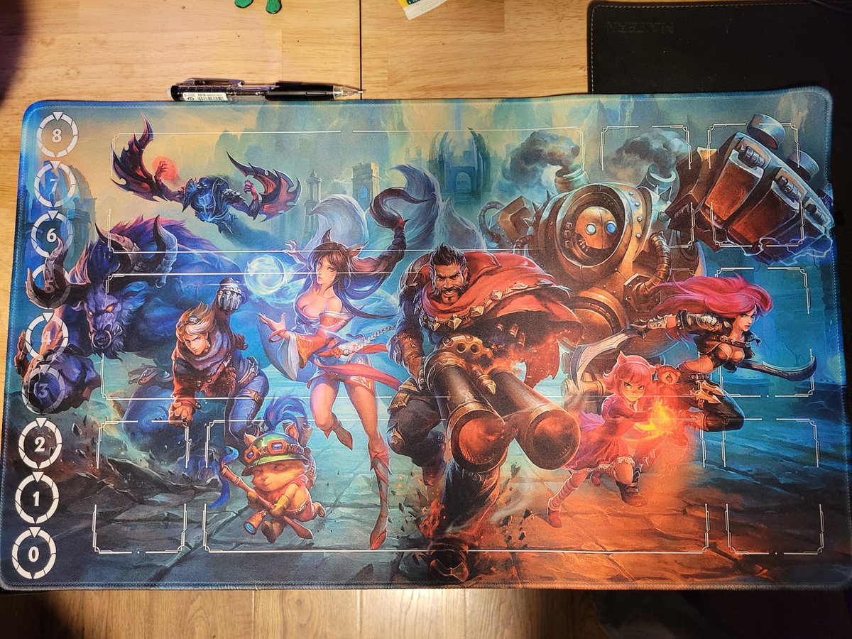 MethodsNFT's tweet image. My new custom @playriftbound playmat arrived today! Can&apos;t wait to get more games in. Rolling with a Viktor deck for now!