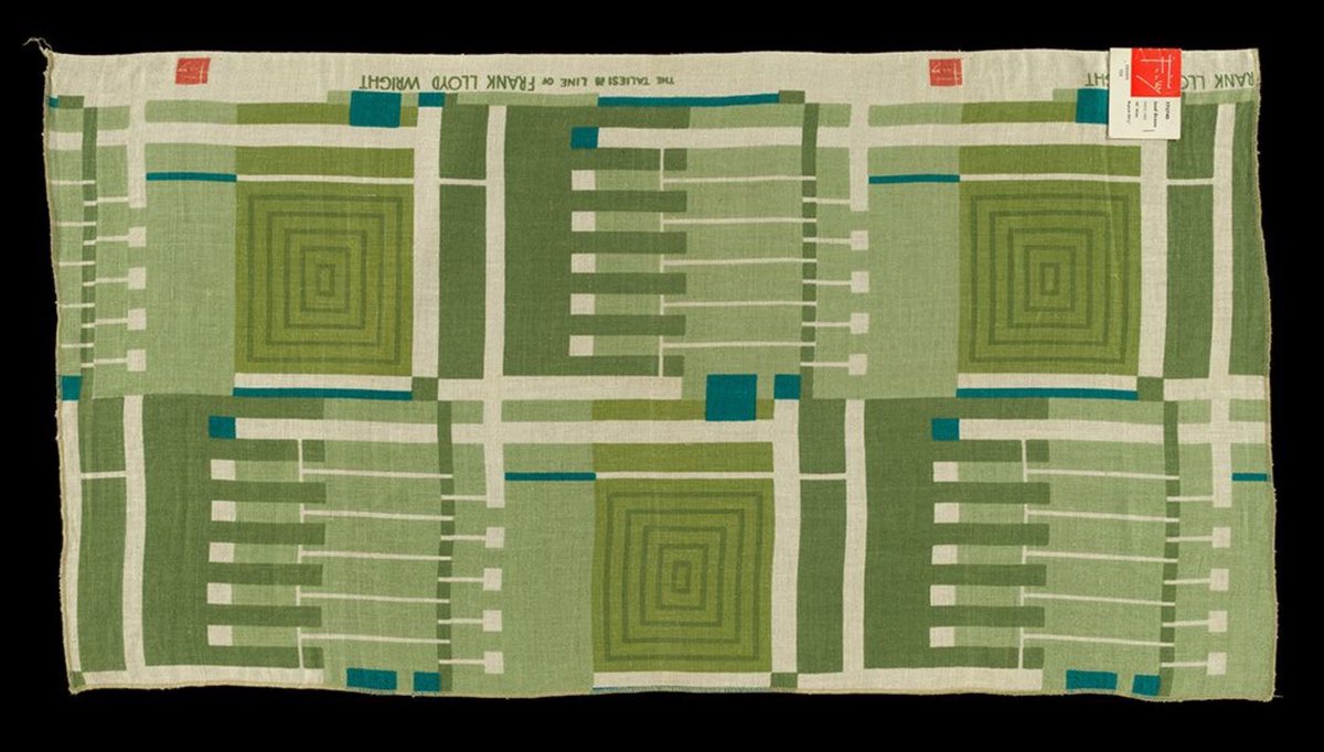luusssso's tweet image. 1950s textile designs by legendary architect Frank Lloyd Wright