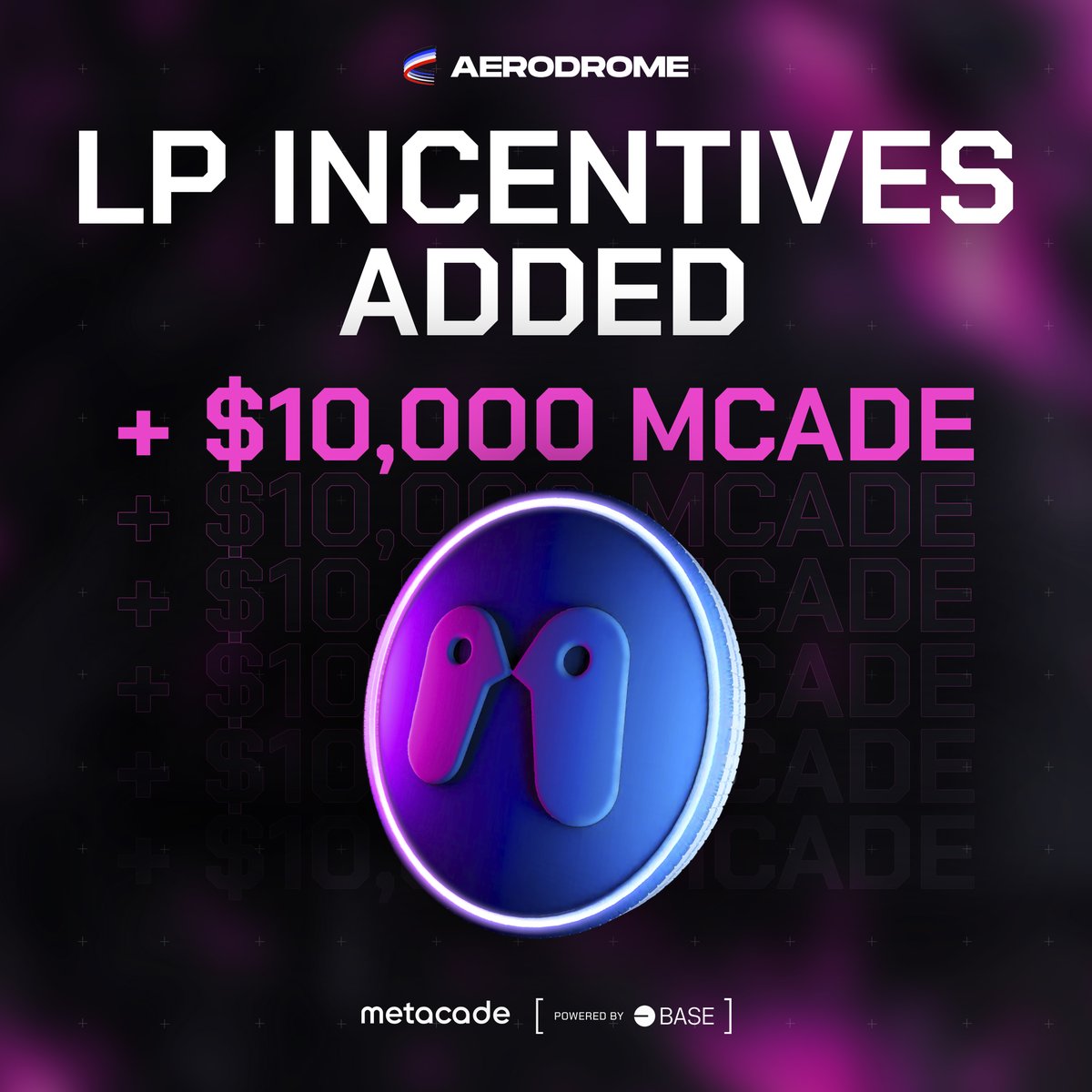 Metacade_'s tweet image. This one’s for the diamond hands.

Markets might be rocky, but we’re still stacking wins for the community.

Another $10,000+ in $MCADE incentives just added to our @AerodromeFi pool - more yield, more upside, more reasons to stay locked in.

Conviction gets rewarded, always 💎