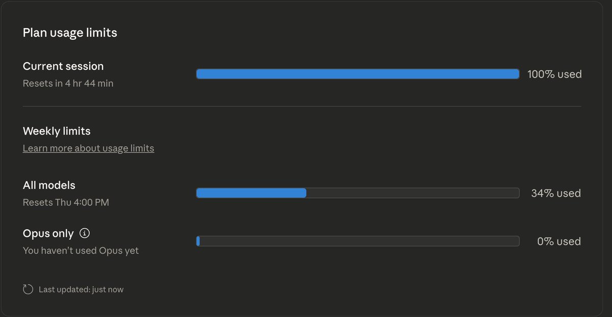 NandorKatai's tweet image. Is anyone else running into this with Claude?
I asked it to fact-check a single article, and it instantly burned my entire 5-hour session limit. One task shouldn’t wipe out an entire session. What’s going on here?

#ClaudeAI #AIlimits #AIfactchecking #Anthropic #AIsupport #AIDev