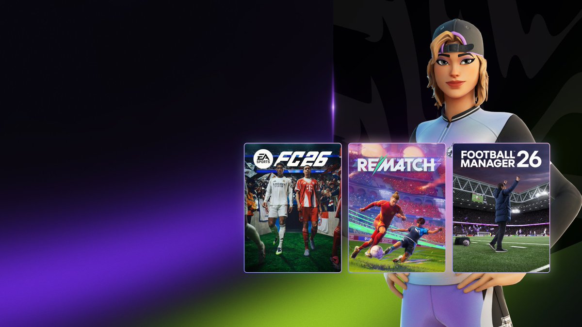 FortniteJPNews's tweet photo. Epic Games Storeで対象の3作品のいずれかを購入すると、『フォートナイト』でコスチューム「FFCストライカー スパークプラグ」が手に入ります！
#フォートナイト https://t.co/CBXq0e8TWm