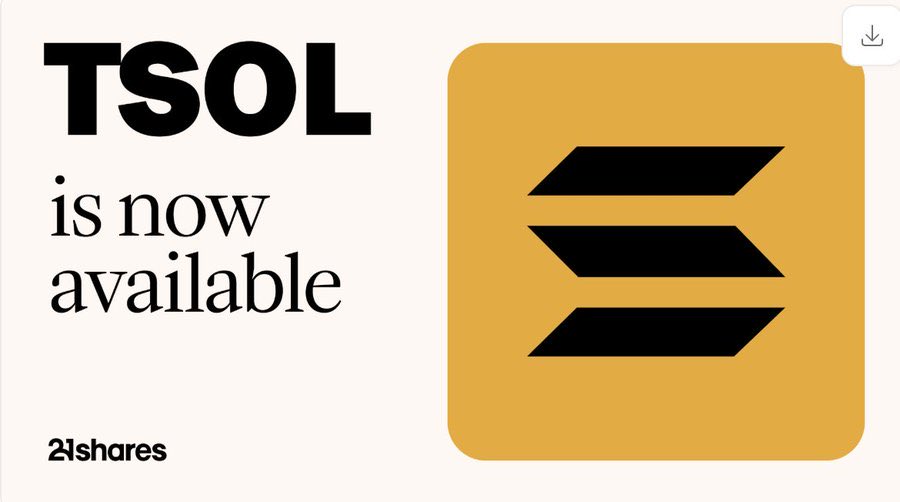 TSOL Solana ETF 推出公告