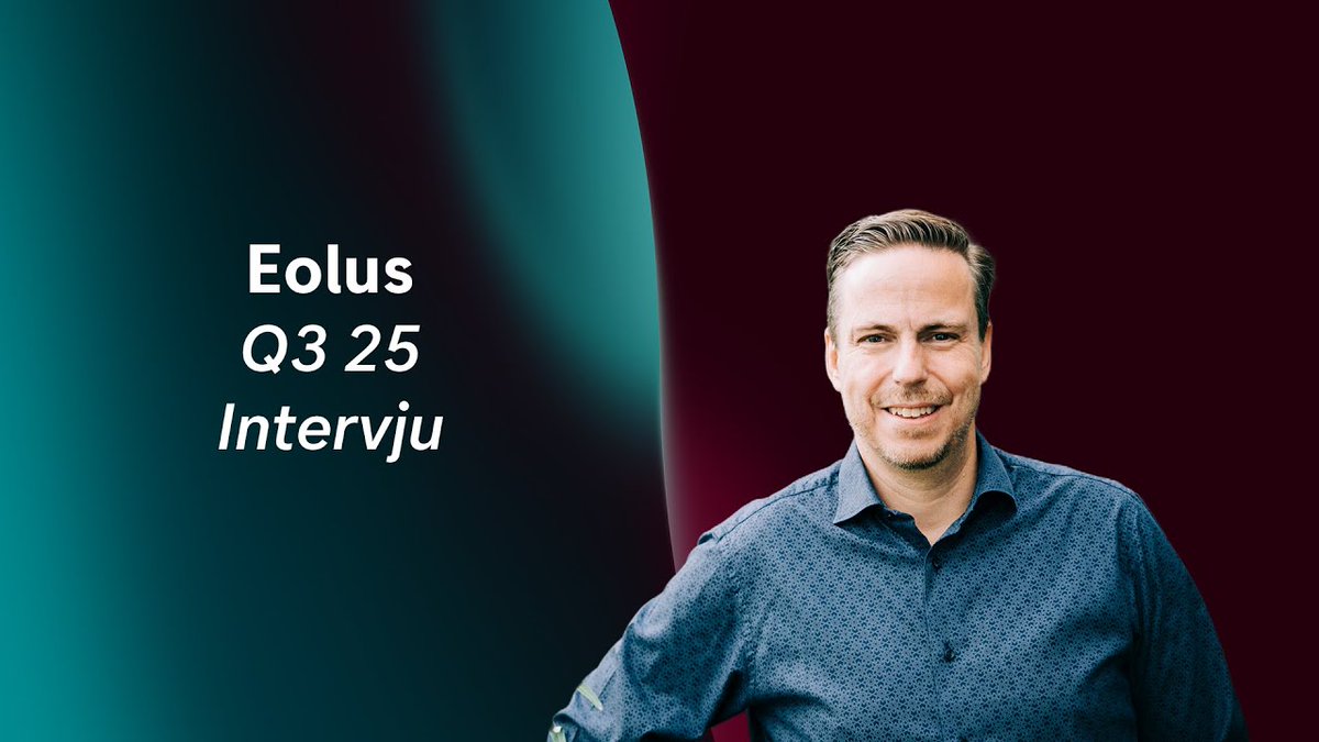 Eolus - Q3 EBIT I linje med föregående år och kostnadsbesparingsprogram annonserat

Aktieanalytiker Örjan Rödén intervjuar Per Witalisson, VD på Eolus om Q3 2025 och vilka åtgärder bolaget vidtar i nuvarande marknadsklimat.

Se intervjun här: youtu.be/0qnkc_7w99A

#EOLUS