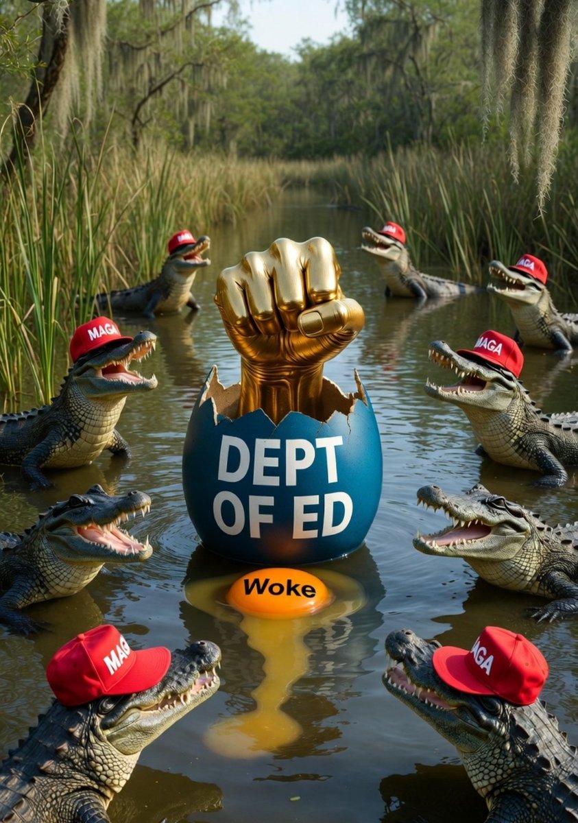 🗒️Daily Hatch: Trump just ordered full breakup of Dept of Education: 

Student loans → SBA, civil rights → DOJ, special ed &amp; stats scattered across agencies. 

4,400 woke bureaucrats jobless by spring! 🎉

Indoctrination factory finally scrambled.
#EggMAGA #DailyHatch 🥚🍳