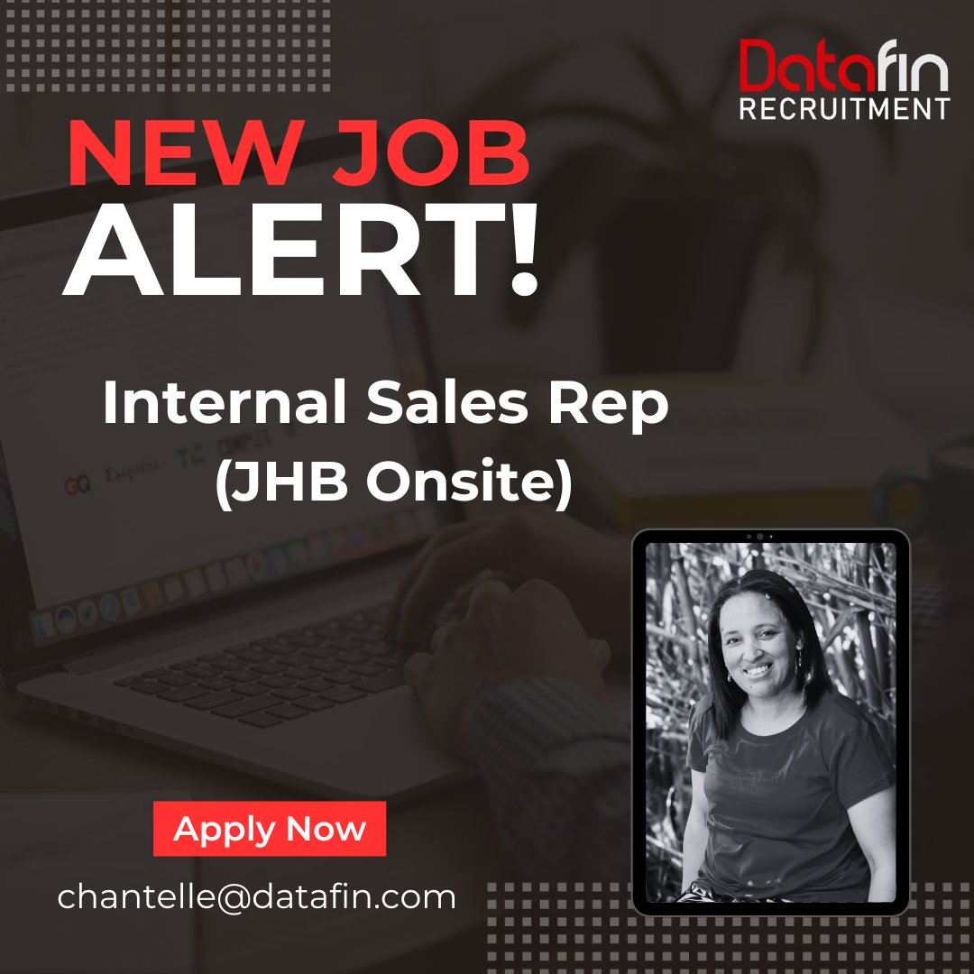 DatafinSA's tweet image. JOIN the Joburg team of a leading manufacturer and distributor of printing, packaging and communication products looking for a highly self-driven Internal Sales Rep with Telesales experience.

Apply here - datafin.com/job/internal-s…

#internalsalesrep #datafinrecruitment