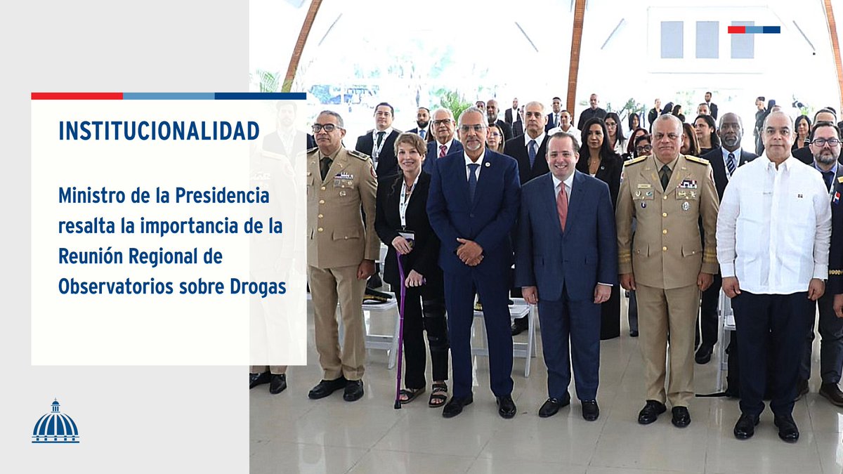 El ministro de la Presidencia, <a href="/JosePaliza/">Jose Paliza</a>, resaltó la importancia de la Reunión Regional de los Observatorios Nacionales sobre Drogas, un evento que por primera vez se celebra en la República Dominicana.

📲 Más detalles, aquí: presidencia.gob.do/noticias/minis…

#ComunicacionesDO