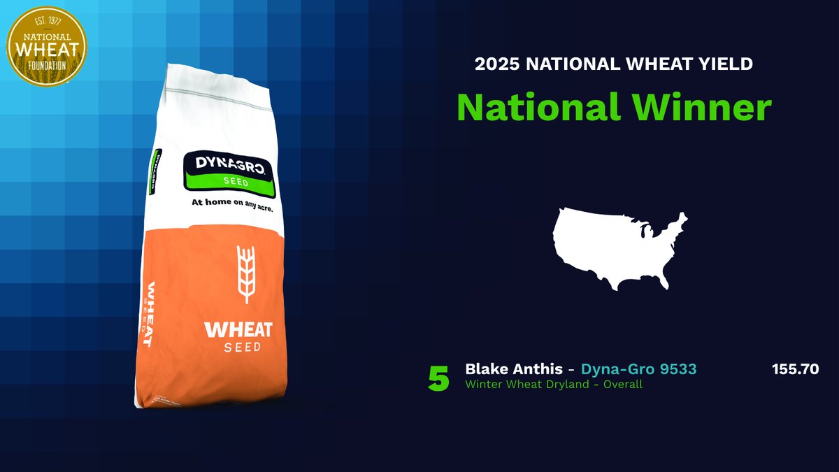 Join us as we celebrate the Dyna-Gro Seed growers who came out on top in the <a href="/NationalWheat/">National Wheat Foundation</a> Foundation Yield contest for 2025. This week we're highlighting our three national winners. Congrats to Blake Anthis!