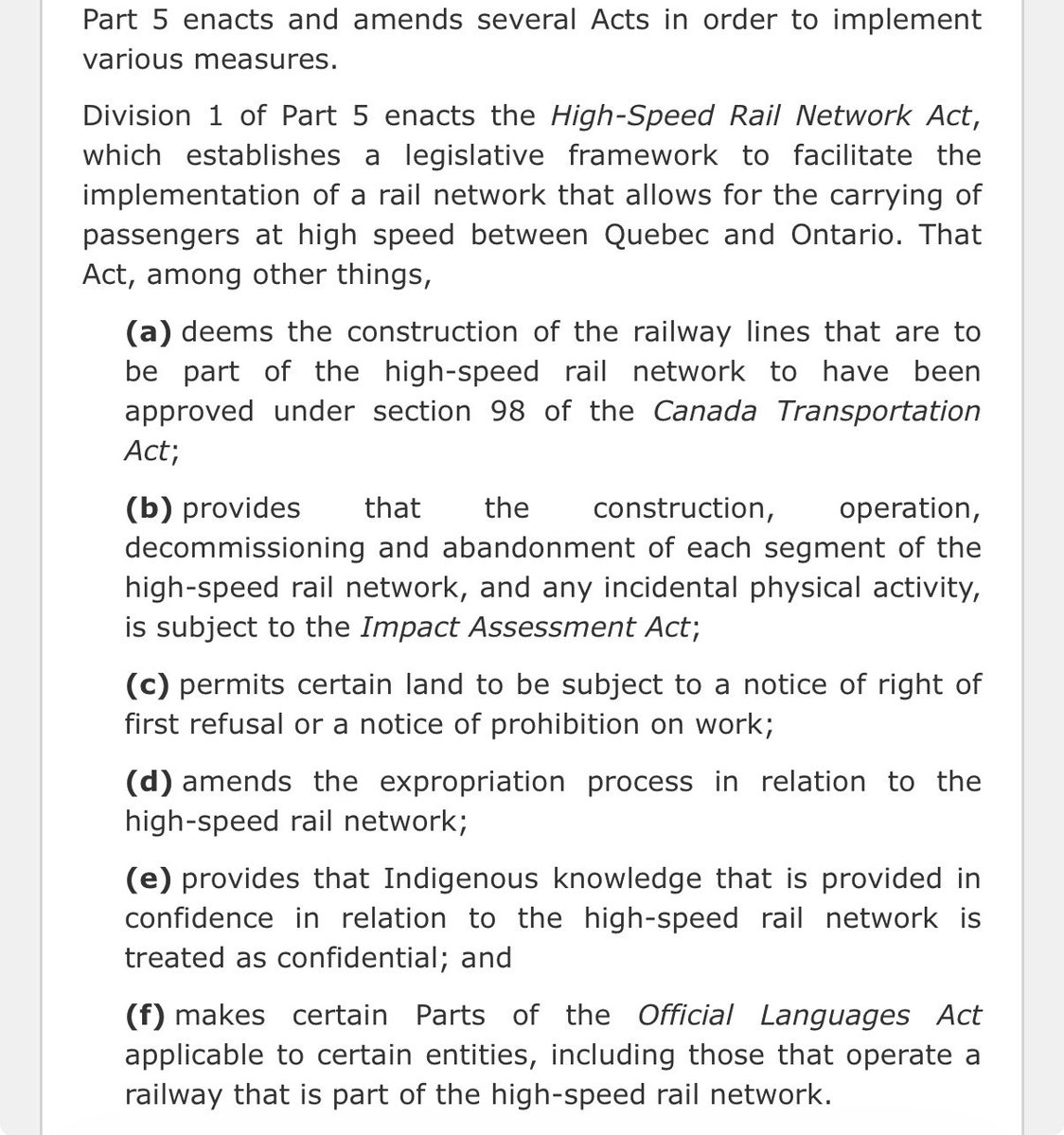 Absolutely nuts we’re getting the PROPERTY RIGHTS DONT MATTER TO FAST TRAINS ACT