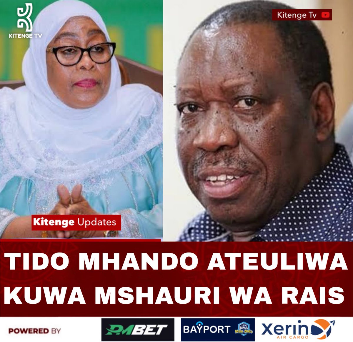 mshambuliaji's tweet image. Rais wa Jamhuri ya Muungano wa Tanzania, Mhe. Dkt. Samia Suluhu Hassan amemteua Tido Mhando kuwa Mshauri wa Rais, Habari na Mawasiliano.

Taarifa ya leo Novemba 19, 2025 iliyotolewa na Katibu Mkuu Kiongozi, Balozi Dkt. Moses M. Kusiluka imeeleza kuwa Rais Samia pia amemteua…