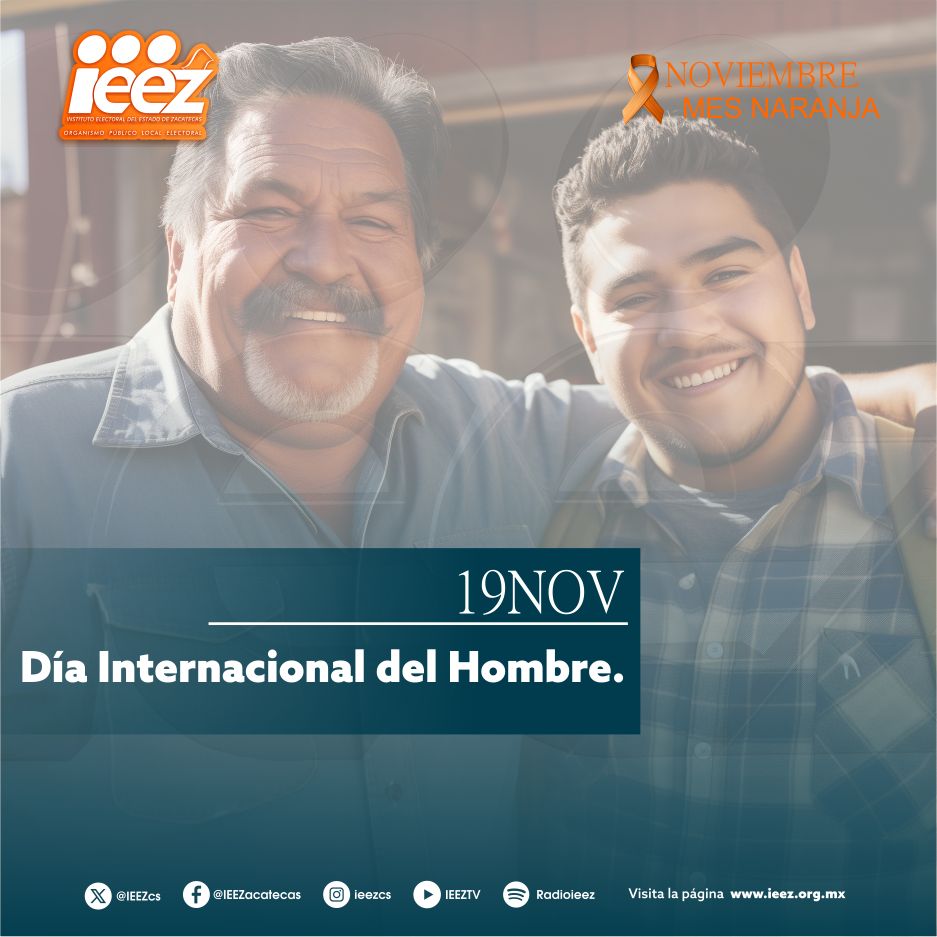 IEEZcs's tweet image. 👨🧡 Día Internacional del Hombre
En el marco del #MesNaranja, reflexionamos sobre la importancia de construir una sociedad más equitativa y libre de estereotipos.
 Este día busca visvilizar la salud física y mental de hombres y niños, y fomentar relaciones de género equitativas.