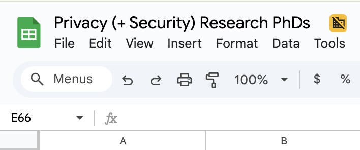 RoyRinberg's tweet image. Prospective PhD students interested privacy research - here's a google sheet with professors you may be interested in applying to!

Feel encouraged to suggest edits, and share openly!

(link in thread because twitter doesn't like links in tweets🤷)