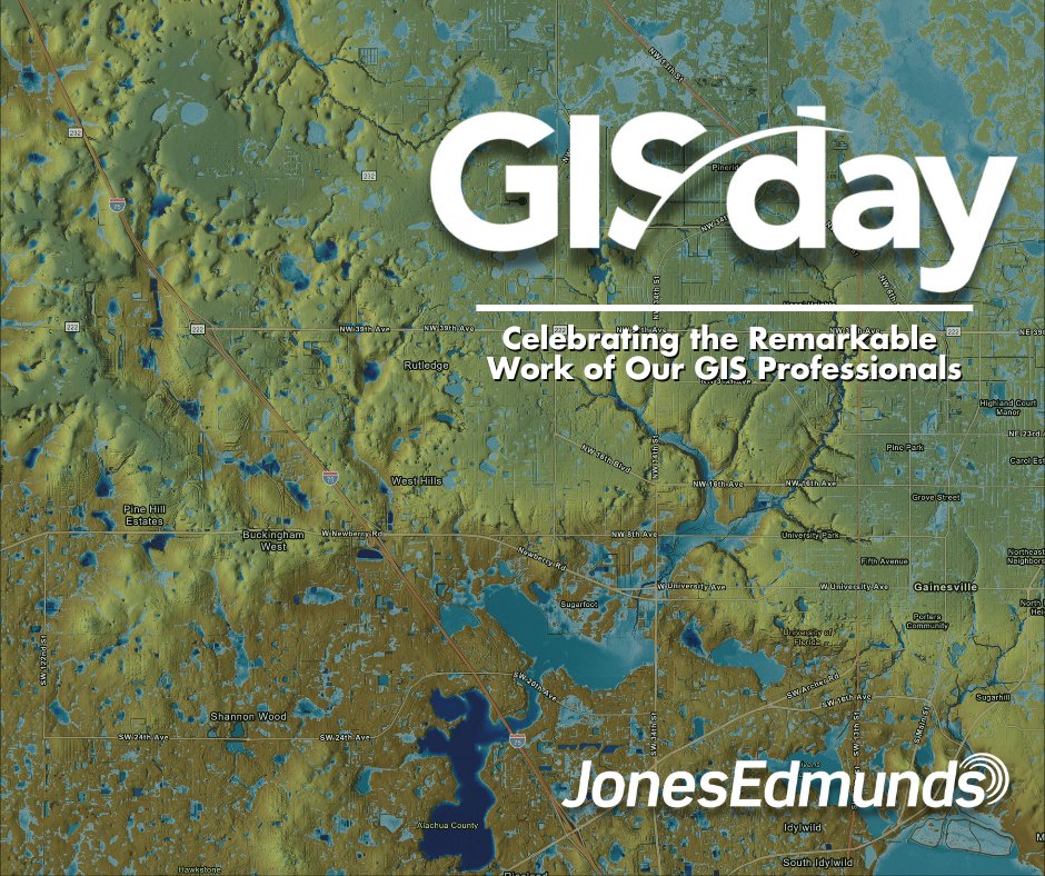 JonesEdmunds's tweet image. Happy GIS Day! 
At Jones Edmunds, we’re proud to help our clients harness the power of Geographic Information Systems to achieve their goals. 

Learn more about how our GIS services can support your organization: jonesedmunds.com/services/geosp… 

#GISDay #JonesEdmunds #MappingTheFuture