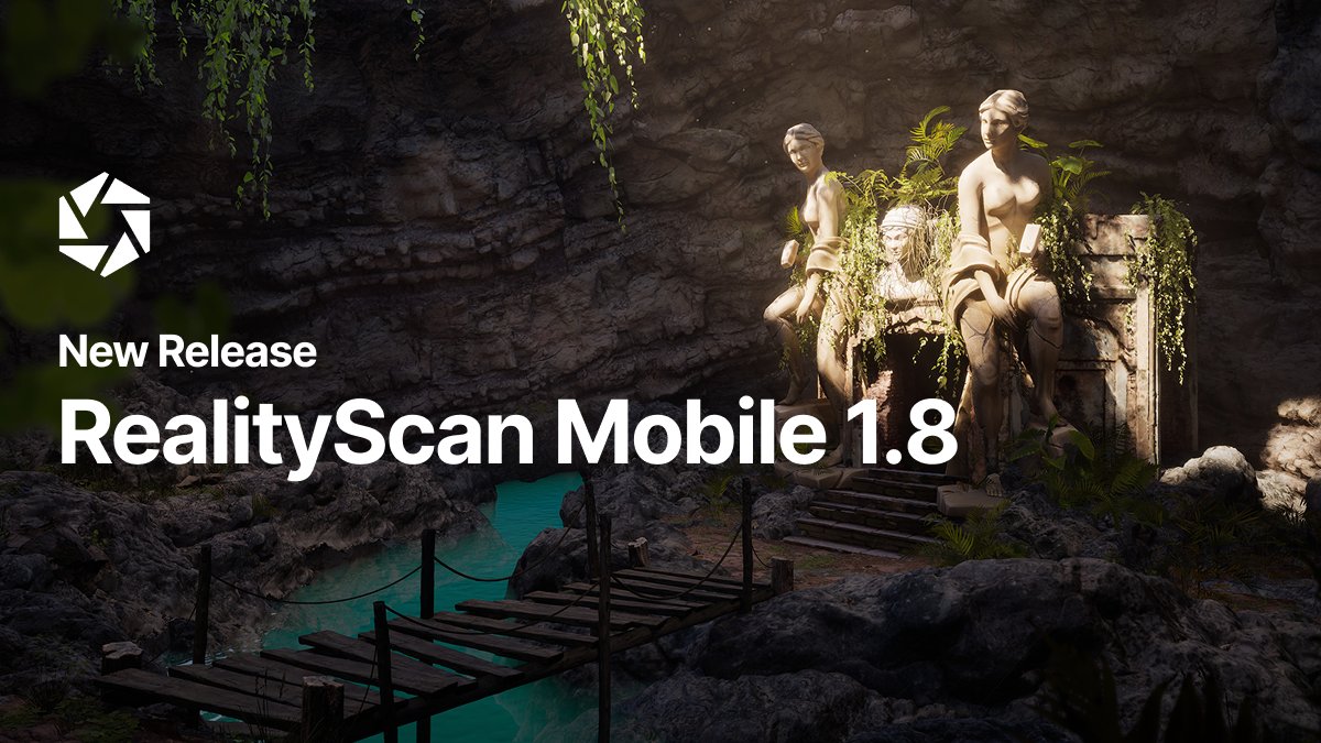 UnrealEngine's tweet image. RealityScan Mobile 1.8 has landed! 

What’s new in this update: 
✅ 3 New Shooting Modes (including auto background removal)
✅ Mesh Clean Up tools: remove unwanted areas
✅ Introducing Focus Peaking for guaranteed sharpness
✅ Automated Capture Interval Timer for turntable scans…