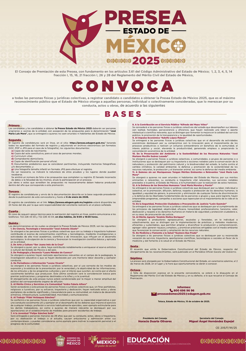 CecytemJiquipi's tweet photo. CECYTEM Plantel Jiquipilco invita a todos los sectores de la sociedad Jiquipilquense a participar en  la convocatoria "Presea Estado de México 2025"
¡¡Una oportunidad increíble para reconocer lo más destacado en nuestro querido municipio!! https://t.co/JSZGyjBkbL