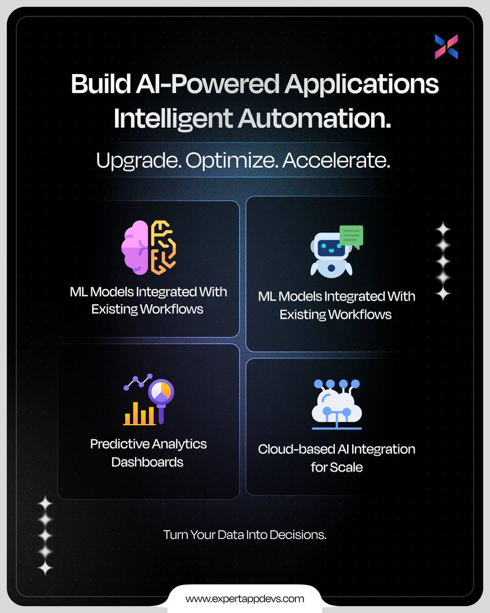 ExpertAppDevs's tweet image. AI isn’t just about smart replies; it’s about smarter architecture.
At ExpertAppDevs, we plug ML, NLP and Predictive Analytics into your apps to drive automation, personalization and real ROI.
Let’s build your AI roadmap.

🌐 expertappdevs.com

#AI #MachineLearning #AIApp