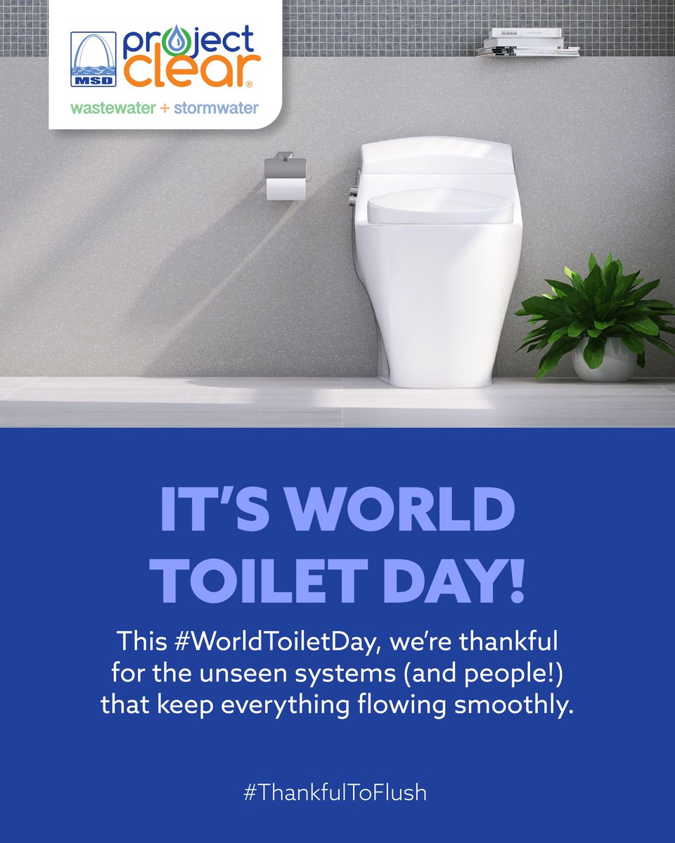 MSDProjectClear's tweet image. 4.2 billion people living WITHOUT ACCESS to a sanitary sewer system. We are thankful for our MSDPC system and continue to improve to keep pace with increased demand. #ThankfulToFlush #WorldToiletDay
