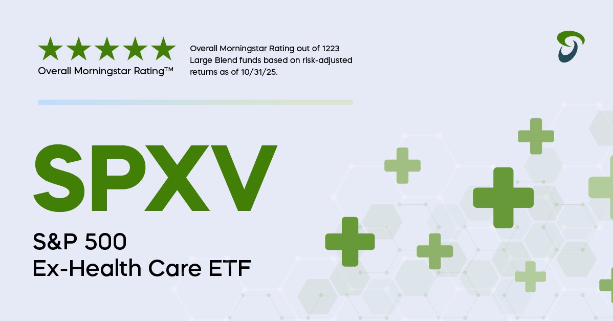 Health care continues to lag the S&amp;P 500. Explore how SPXV helps reduce allocation to this sector while keeping core S&amp;P 500 exposure. proshares.us/3JIb8BJ