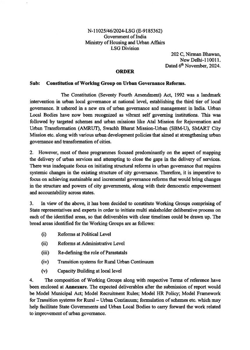 abhijitmajumder's tweet image. BREAKING: Much-needed municipal reforms are on the way.
Modi govt constitutes a high-powered group to draft a Model Municipal Act.
Our cities are glorified shantytowns, with unthinkable civic corruption and apathy. Streets get easily flooded, garbage lingers for days, houses…
