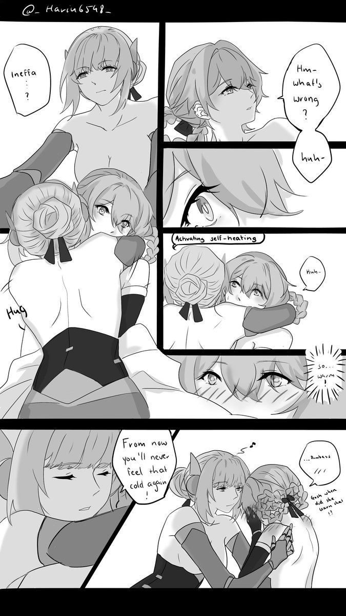 _Hariu6548_'s tweet image. Heat.

Read from left -&amp;gt; right, forgive me for the details i was to tired to draw that 

#Inehoda #GenshinImpact #Ineffa #Jahoda