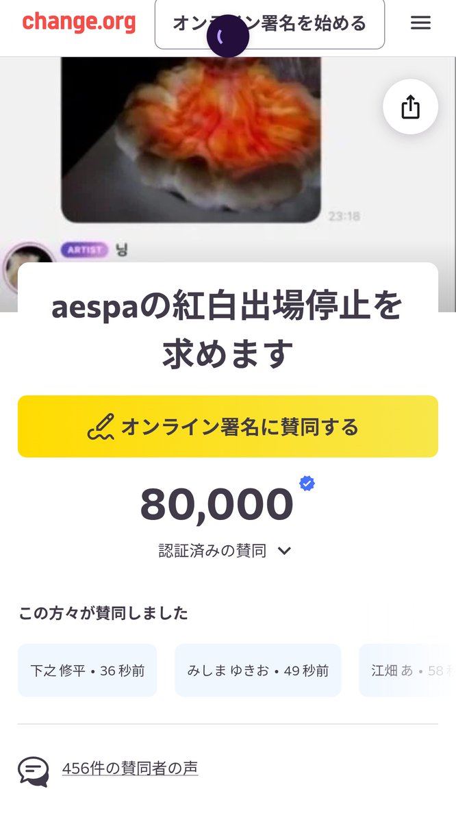 dietsuteaka's tweet photo. 8万いった！
数日でここまで集まったら、aespaの紅白出場は止められないにしても今後の日本とKPOP界の関わり方に何らかの影響を与えられると思う。
オンライン署名は絶対に無駄じゃないよ！ https://t.co/xc9WoMEy6t