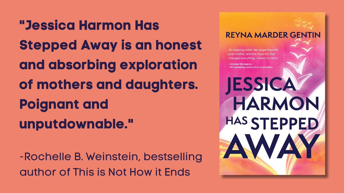 "Jessica Harmon Has Stepped Away is an honest and absorbing exploration of mothers and daughters. Poignant and unputdownable."

-Rochelle B. Weinstein, bestselling author of This is Not How it Ends
amazon.com/Jessica-Harmon…