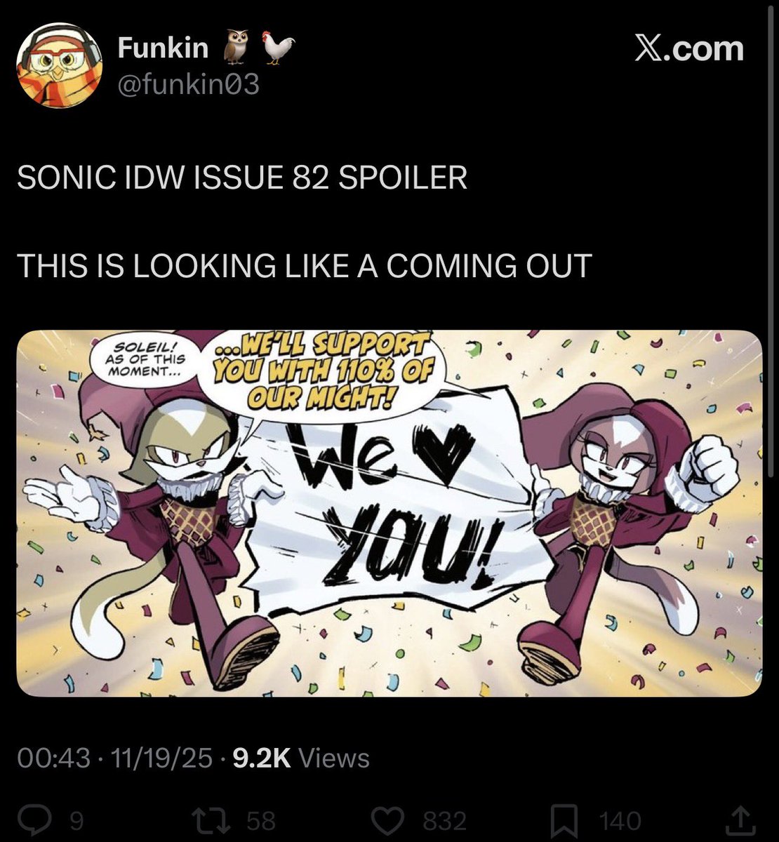 awsometime2's tweet image. IDW staff snuck a “non binary” character past Sega by abusing a technicality, wrote a story about a child being groomed online, and his parents being forced to capitulate to it.

Leftists used to be better at subtly, but it seems they just can’t help but run victory laps anymore.