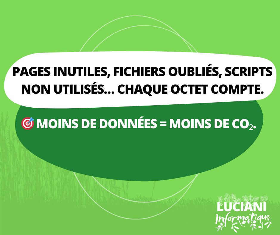 luciani_carbone's tweet image. Supprimer, c’est aussi éco-concevoir

Pages inutiles, fichiers oubliés, scripts non utilisés… chaque octet compte.

🎯 Moins de données = moins de CO₂.

#EcoConception #NumériqueResponsable