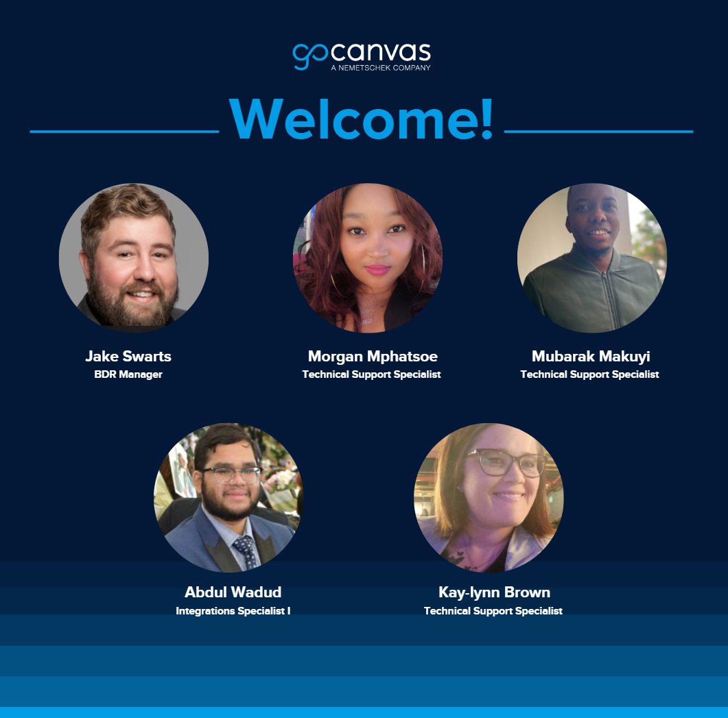 GoCanvas's tweet image. Join us in welcoming the latest additions to the GoCanvas team. Excited to have these folks on board! 🎉

#GoCanvas #WelcomeToTheTeam #NewHires #CompanyCulture