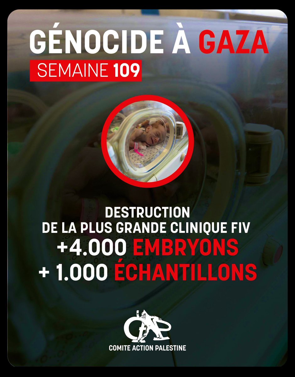 ComiteAction's tweet image. 1/4 GÉNOCIDE À GAZA
Semaine 109 
Depuis le cessez-le-feu du 11 octobre 2025, l’occupation a tué 266 civils, blessé 635 personnes et 548 corps ont été retrouvés sous les décombres.
Plus de 1 500 bâtiments civils détruits, y compris bien au-delà de la « ligne jaune »⤵️
#Gaza