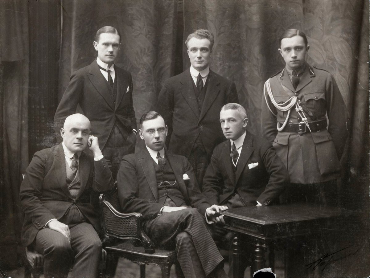 Latvian delegation at the Paris Peace Conference, 1919. 1st row from left: Miķelis Valters, Zigfrīds Meierovics, Jānis Lazdiņš. 2nd row from left: Oļģerts Grosvalds, Georgs Bisenieks, Jānis Tepfers. #Latvia #Baltics