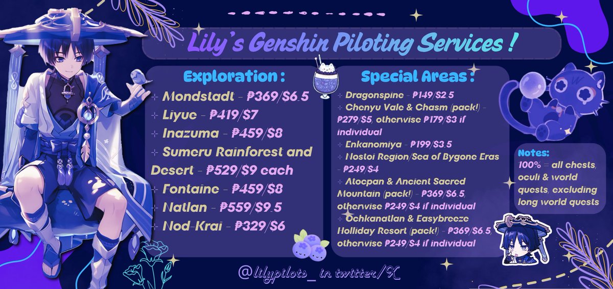 lilypilots_'s tweet image. got no time to grind in genshin? too busy to catch up?

don&apos;t worry, ℒ𝒾𝓁𝓎 has your back!

affordable prices ! ๑ efficient services ! ๑ trusted pilot !

answer my g-forrms now to avail! : forms.gle/xGrMqwNop6QwyG…

#genshintwt #genshinpilot #GenshinImpact