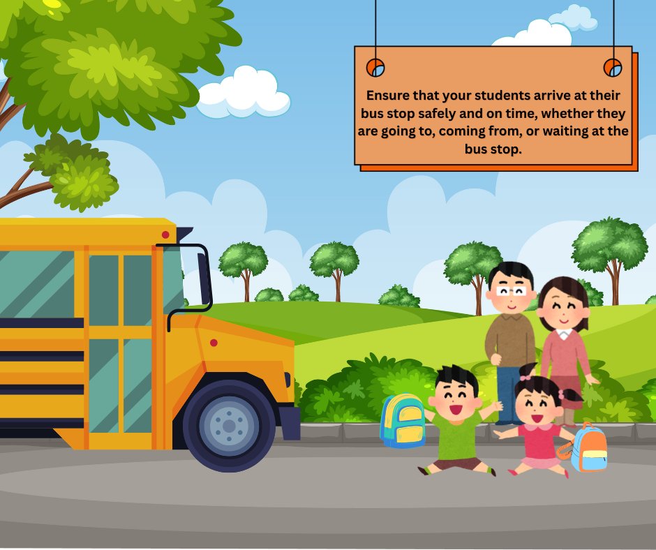 RCJTC_Trans's tweet image. As a parent/family/caregiver, you are responsible to see that your students are getting to their stop safely &amp;amp; punctually, going to, coming from, &amp;amp; waiting at the bus stop. This will help create a sense of security and responsibility among them! #BusStopSafety #SafetyFirst