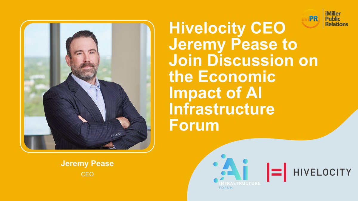 iMillerPR's tweet image. 💡 @Hivelocity CEO Jeremy Pease joins the AI Infrastructure Forum to discuss the economic impact of AI infrastructure.

📅 Dec 2, 2025
⏰ 9–9:35 AM EST
💻 Virtual

Learn more: imillerpr.com/news/hivelocit…

#Hivelocity #AI #AIInfrastructure #iMPR