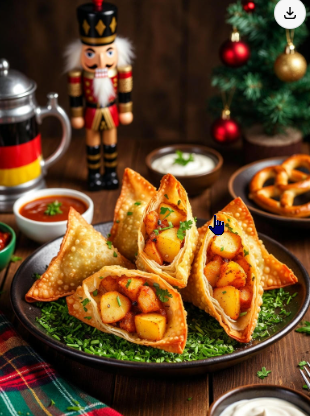 vegetarisch_'s tweet photo. KKartoffeln sind deutsch – aber Samosas machen sie unvergesslich! #HindusInDeutschland #FusionKitchen https://t.co/ARn0Fjdf3F