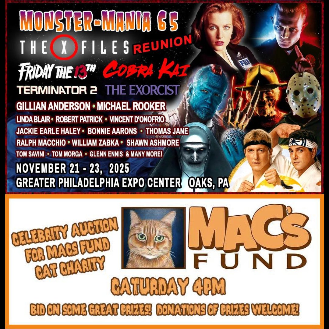 🐾😺 #CATURDAY <a href="/MonsterManiaCon/">MONSTER-MANIA CON</a> #Philly #ComicCon <a href="/933WMMR/">93.3 WMMR</a> <a href="/PrestonSteve933/">The Preston & Steve Show</a> <a href="/mor100/">Steve Morrison</a> <a href="/FundMac/">TheMacFund</a> #Celebrity #Collectibles #Auction macsfund.com

#Celebrities #Celeb #Celebs #Memorabilia #Cat #Cats #Kitty #KittyCat #NonProfit #Charity #Philadelphia