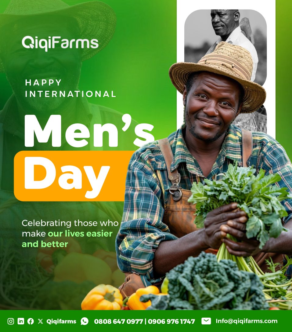 Happy International Men’s Day from Qiqi Farms!

Today, we celebrate men everywhere, your strength, leadership, resilience, and daily contributions to building stronger families, communities, and nations.

Happy International Men’s Day! 💙