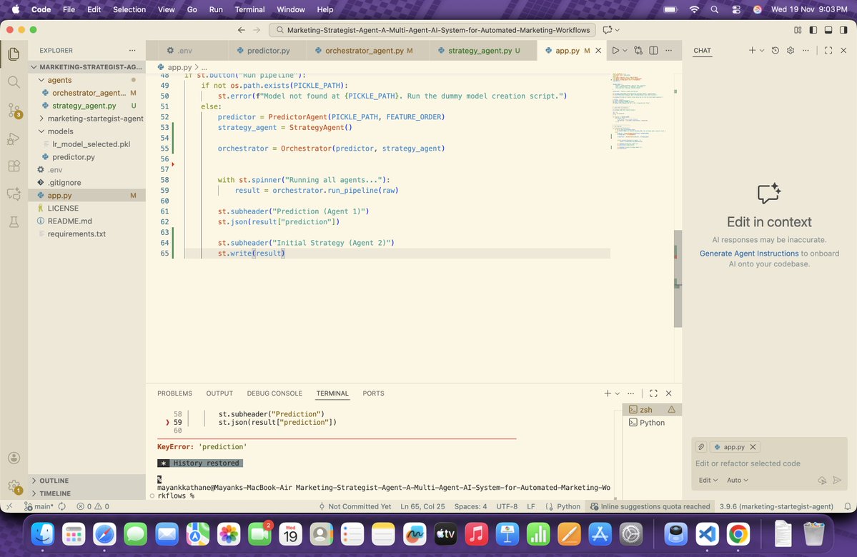 iimayank45's tweet image. Agent 2 done! Strategy module up and running. 3 more agents coming soon. 🚀🤖
#AI #AgenticAI #MultiAgentSystems #OpenAI #BuildInPublic